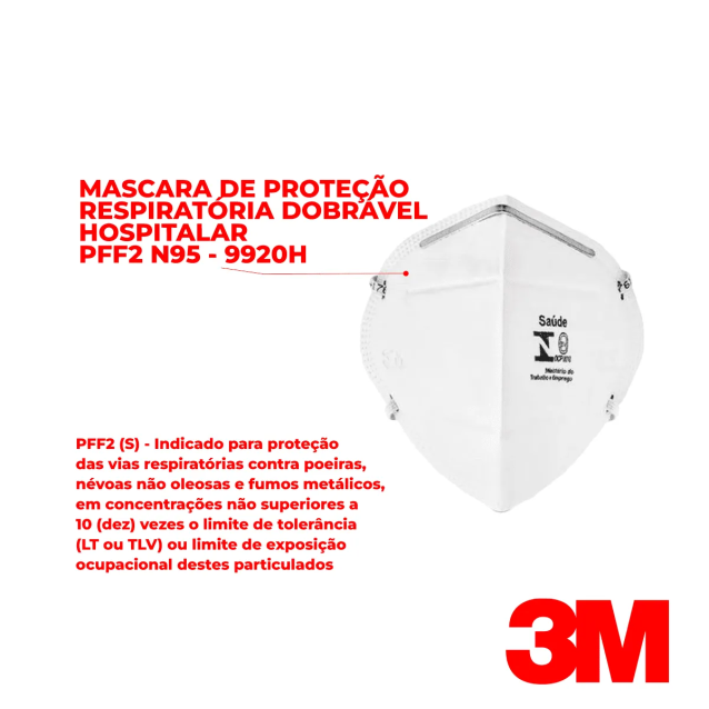 Máscara Respiratória PFF2 N95 9920H - 3M