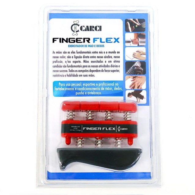 Exercitador De Mãos E Dedos Carci - Finger Flex - Vermelho